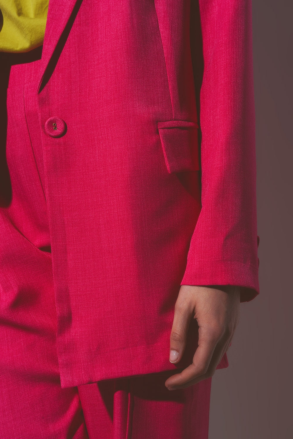 Blazer oversize texturizado en rosa