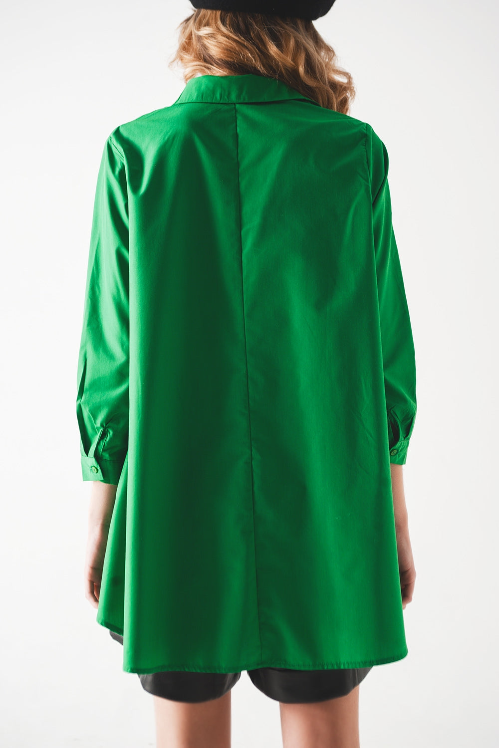 Camisa oversize en verde intenso