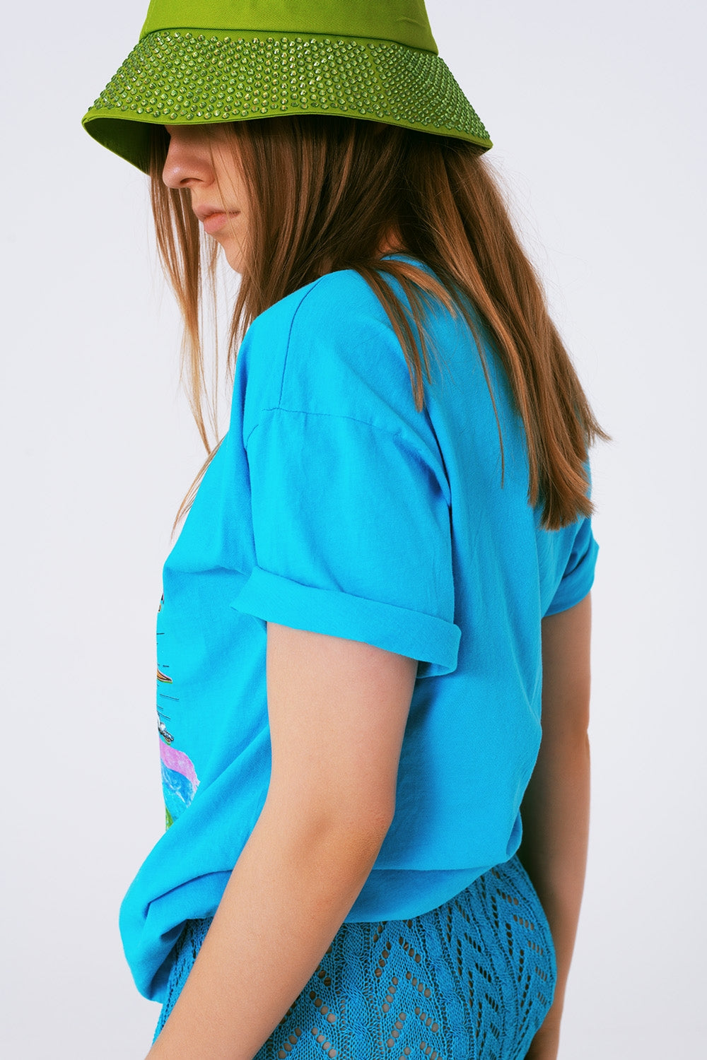 Camiseta con estampado gráfico limitaded en azul