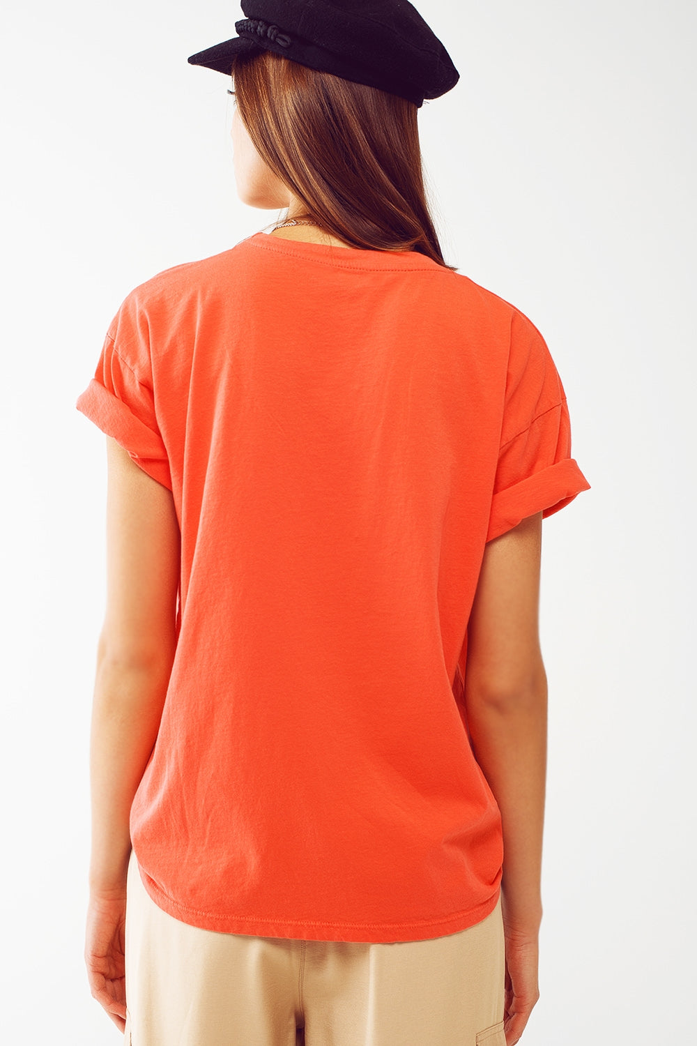 Camiseta con estampado gráfico Limited en naranja