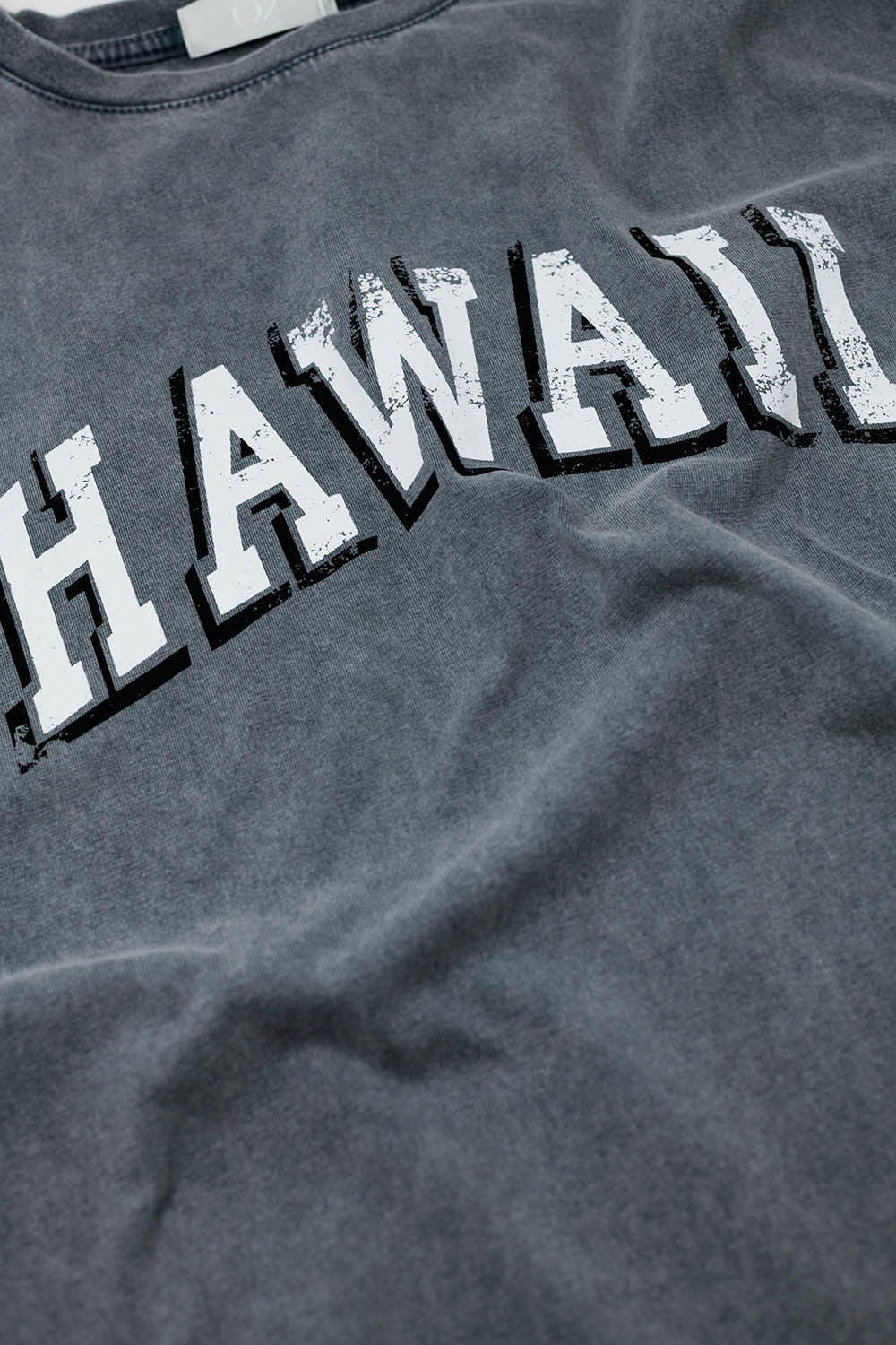 Camiseta Hawaii Efecto Lavado Gris