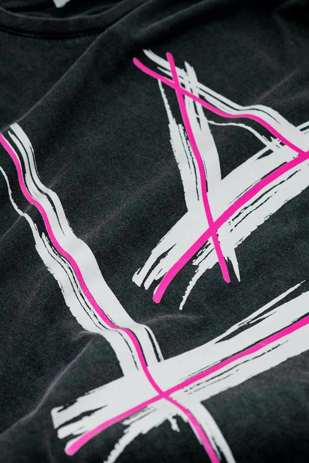 Camiseta holgada negra estampada logo LA Los Angeles