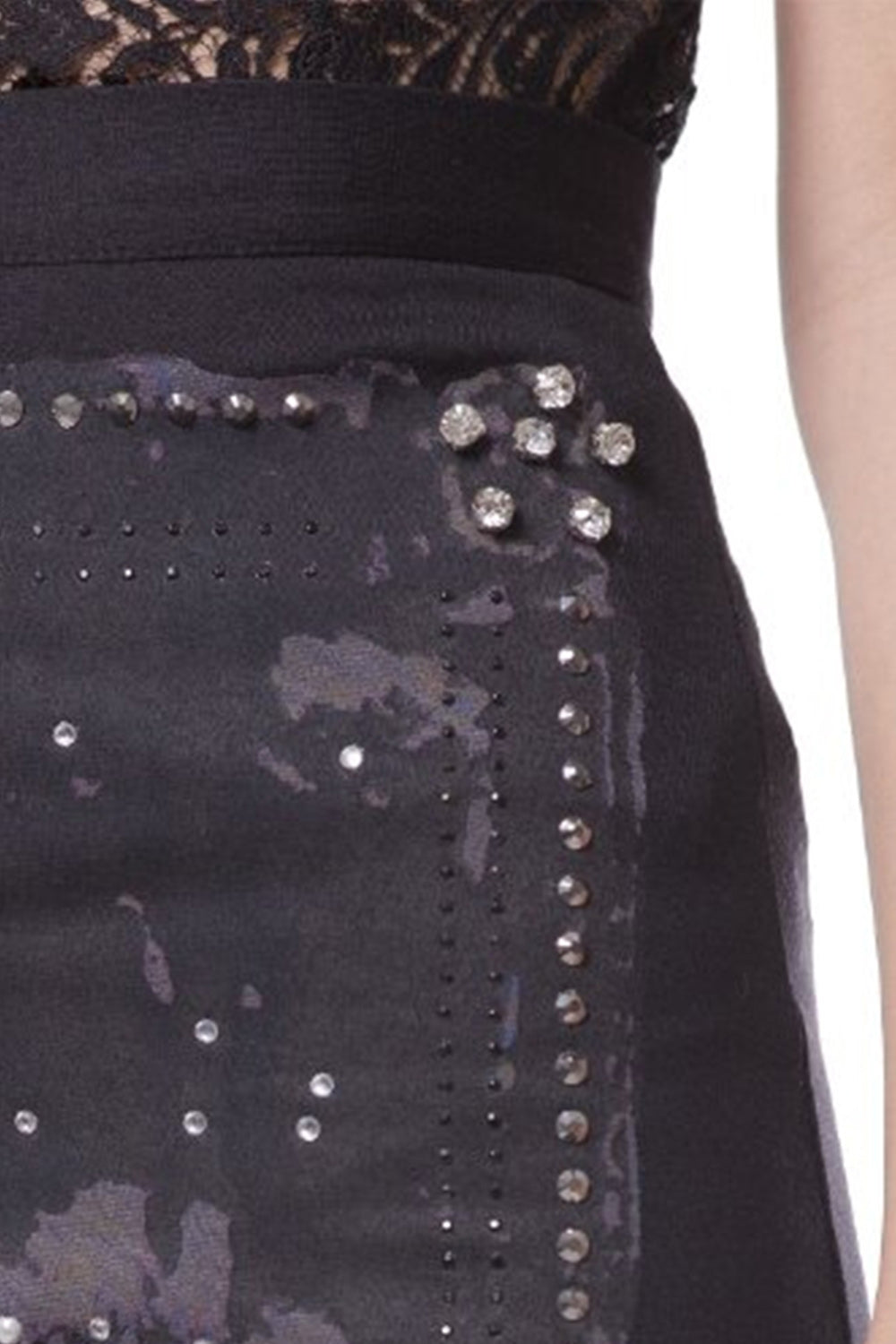 Falda Sleek bodycon estampada en negro