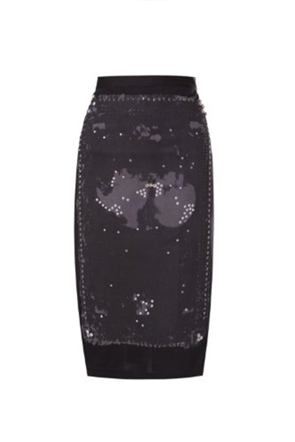 Falda Sleek bodycon estampada en negro