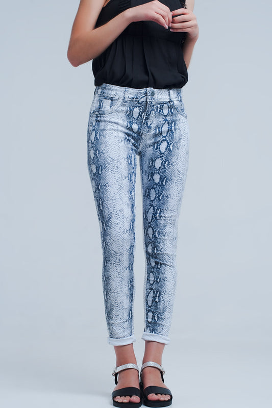 Q2 Jeans reversibles en blanco