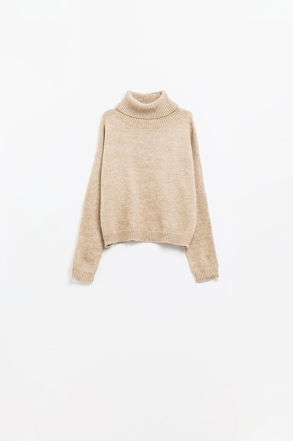 Jersey beige holgado con mangas caídas