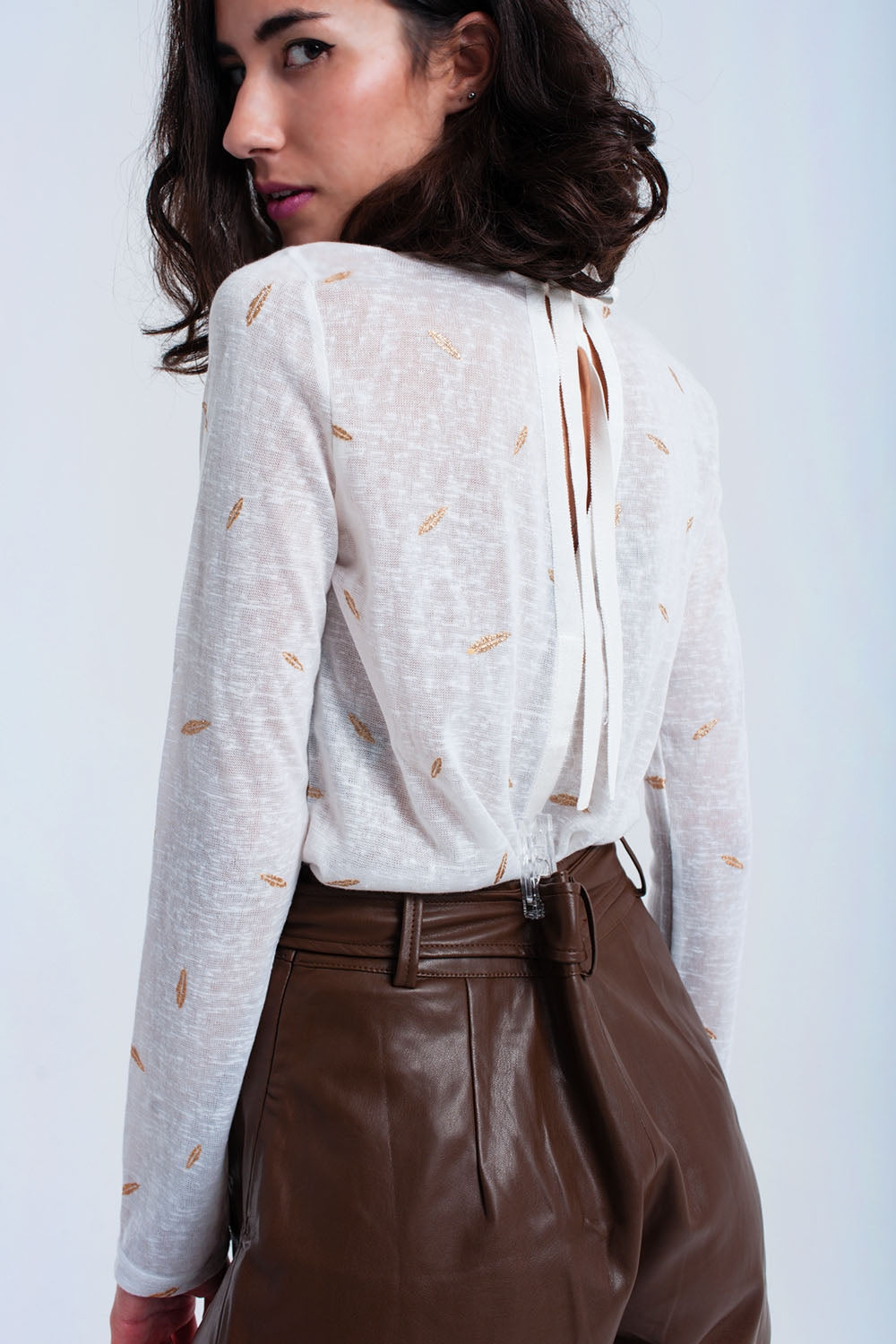 Jersey crema estampado