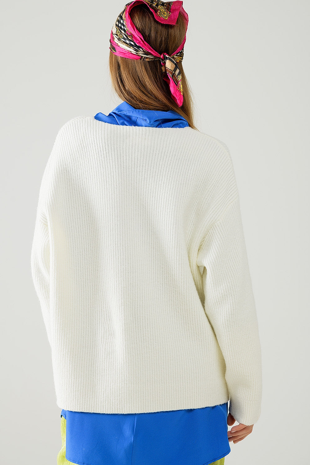 Jersey de punto blanco
