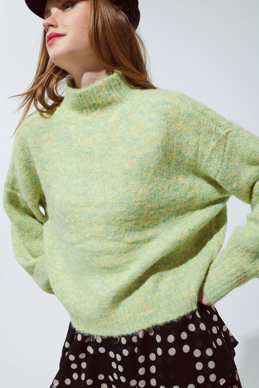 Jersey de punto suave verde claro