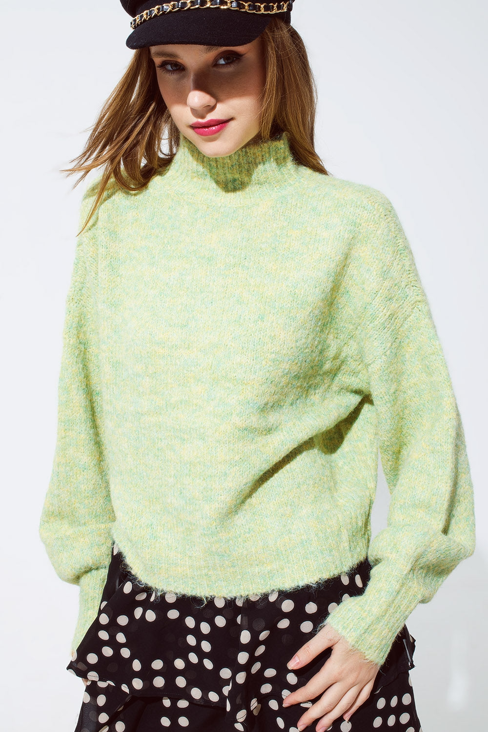 Jersey de punto suave verde claro