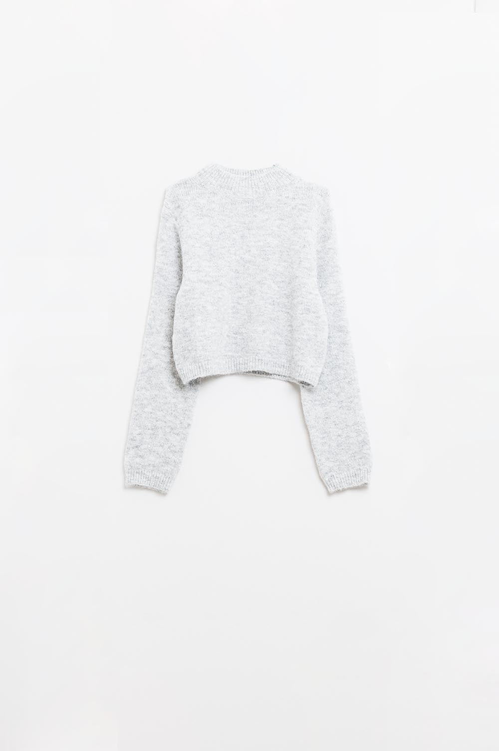Jersey gris de manga larga con detalle de espalda abierta