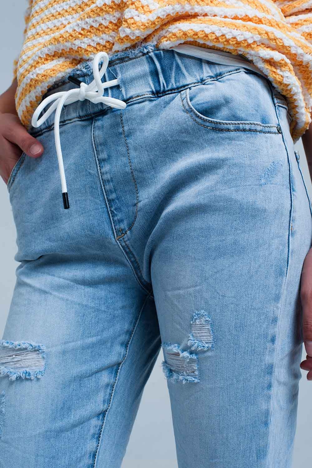 Jogger Lavado Ligero con cinturilla con cordón