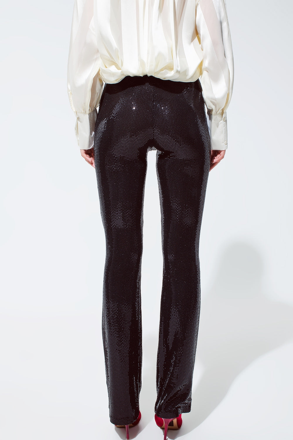 Leggings de lentejuelas en negro