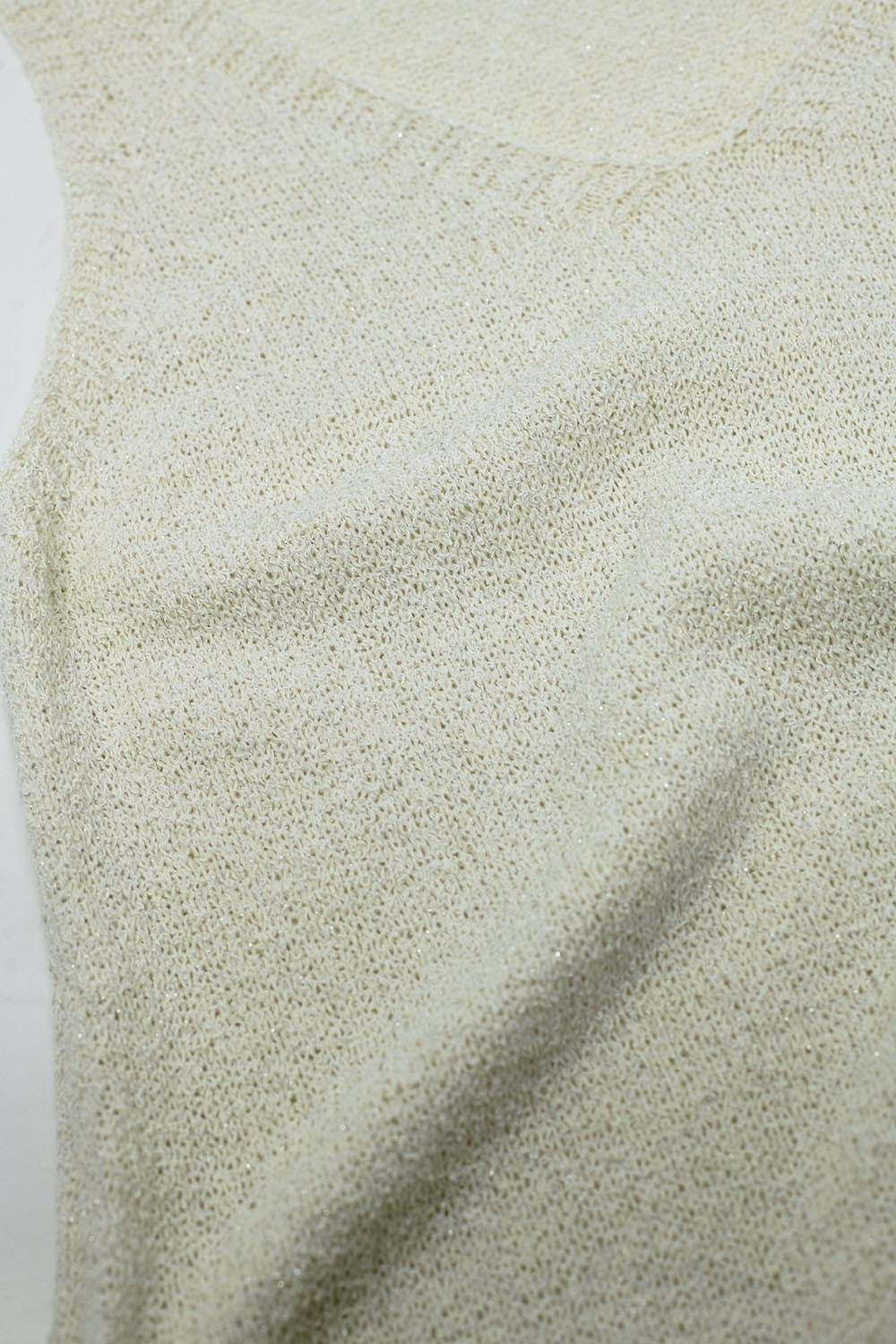 Maxi Vestido Blanco Sin Mangas Con Abertura Lateral