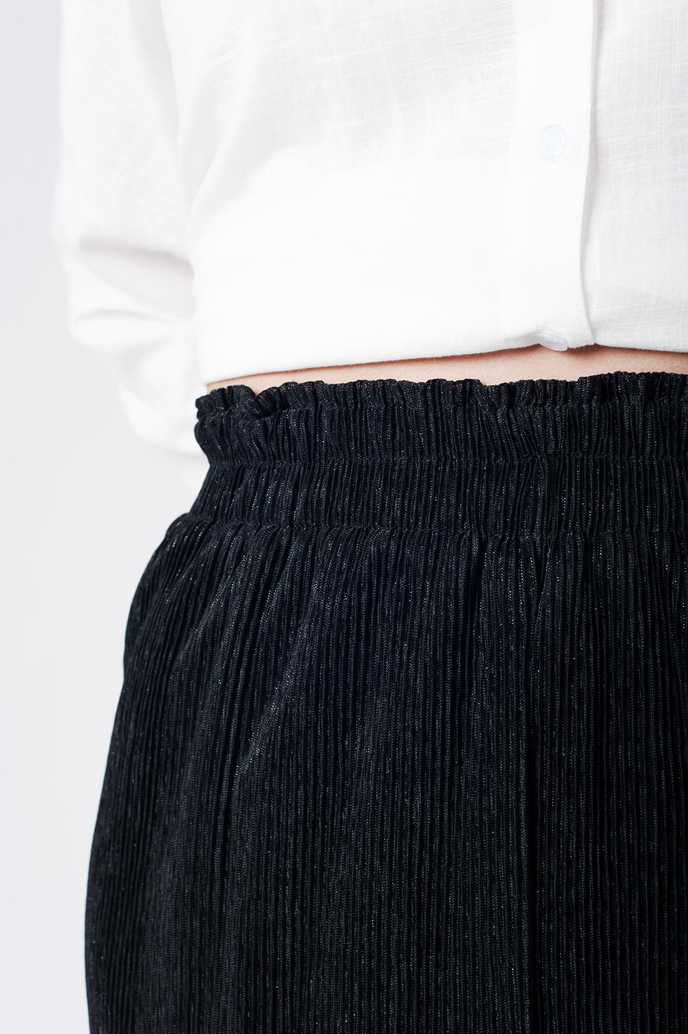 Pantalon de bambula negro con pernera ancha