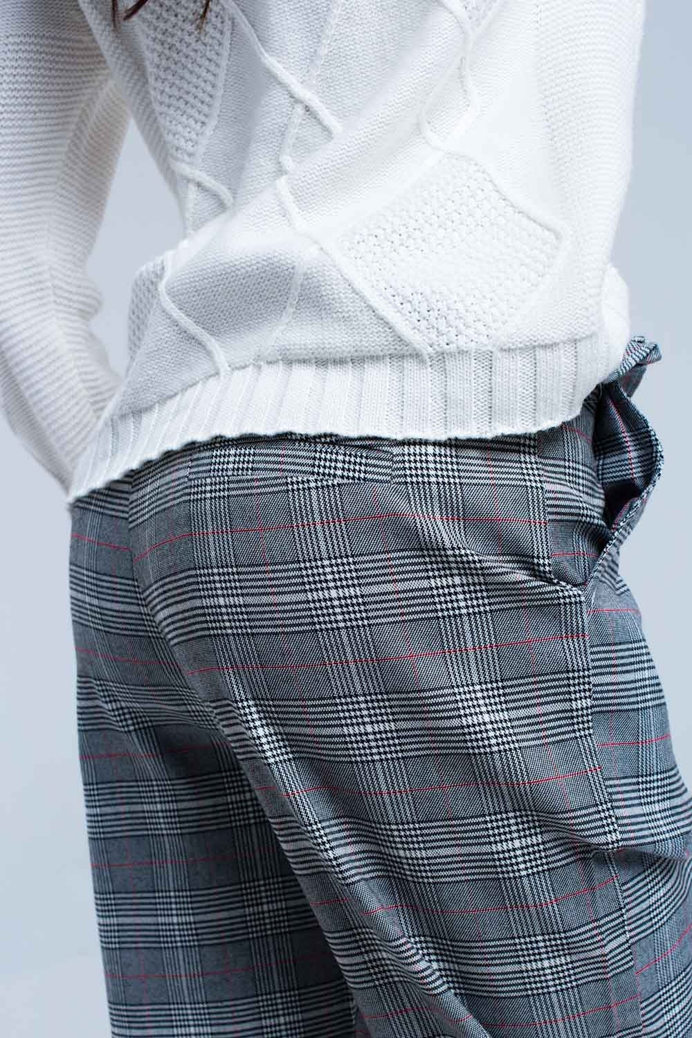 Pantalon en tejido Principe de Gales
