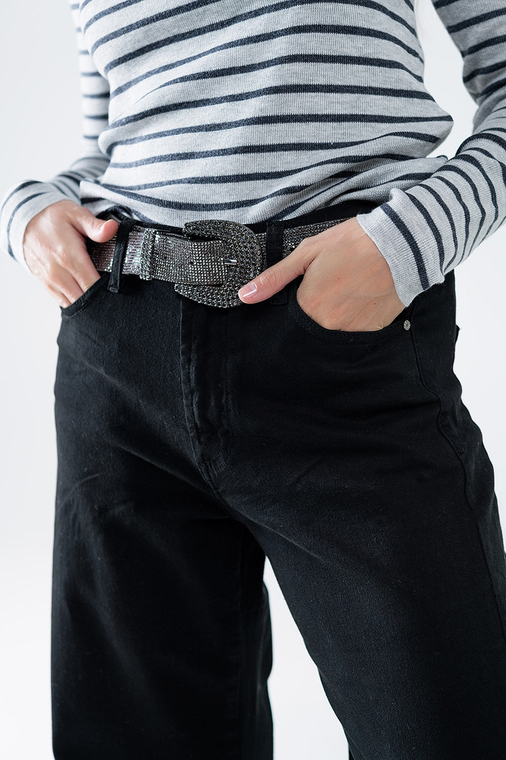 Pantalón extra ancho negro