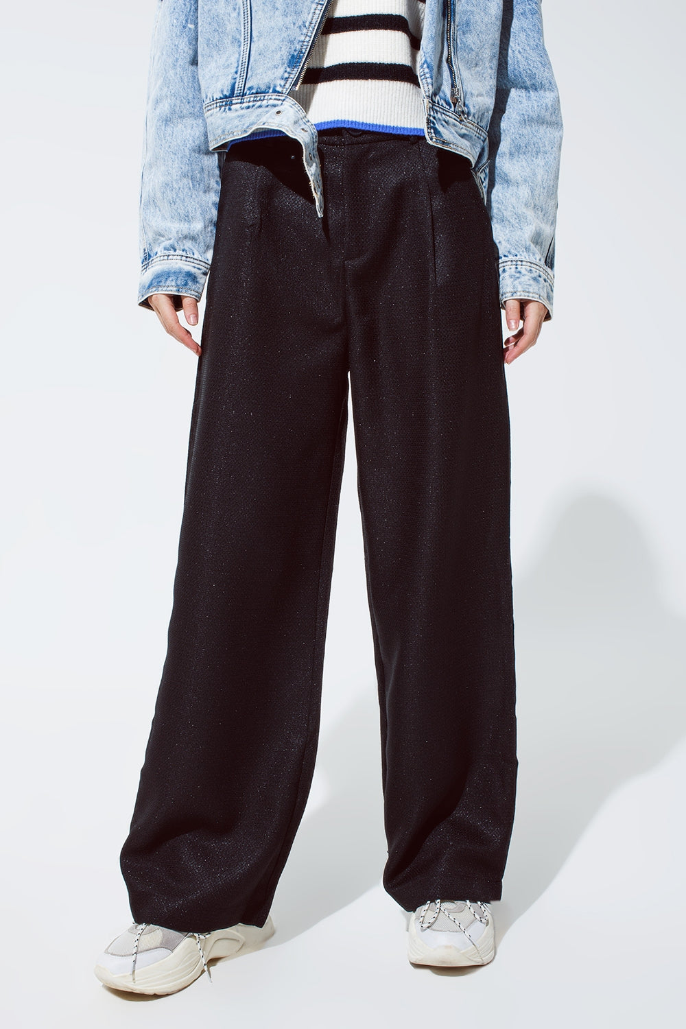 Pantalón extragrande en negro