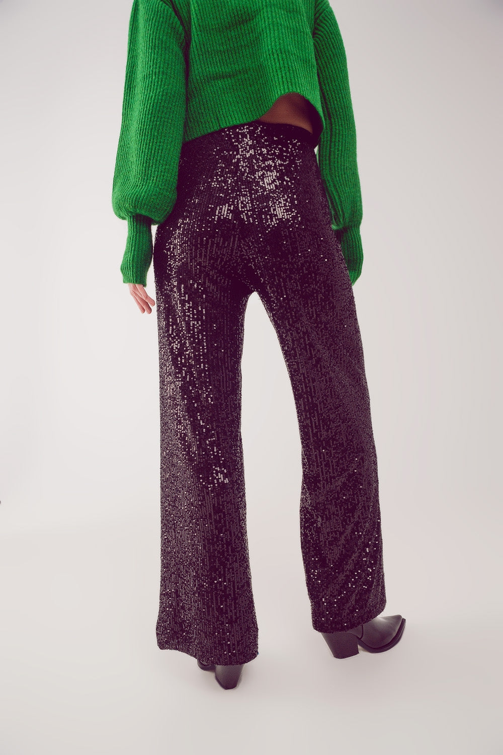 Pantalones de lentejuelas en negro