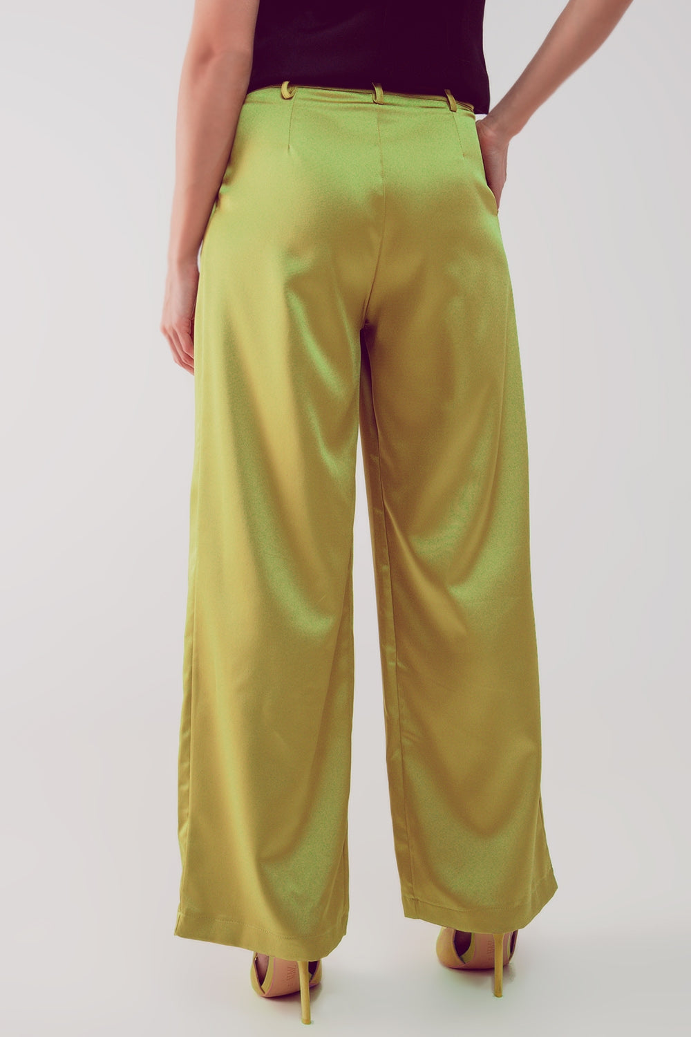 Pantalones palazzo con pinzas en lima