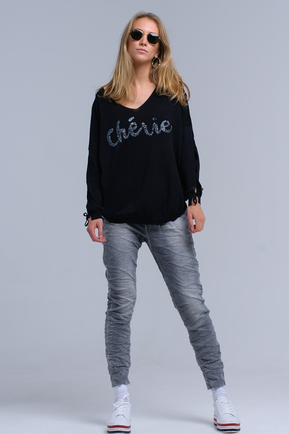 Pantalones vaqueros Jogger gris