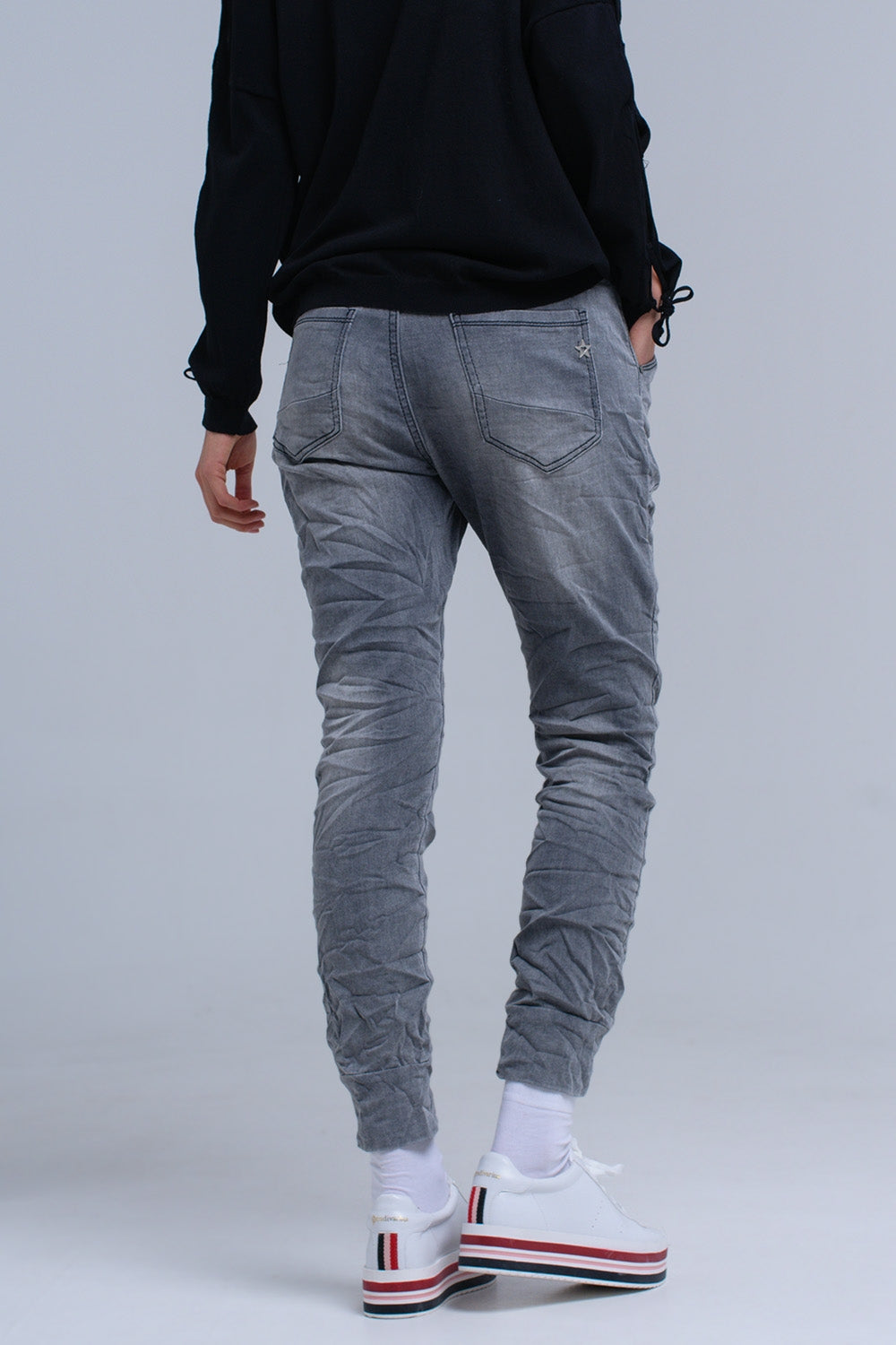 Pantalones vaqueros Jogger gris