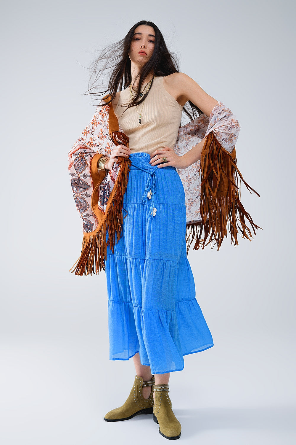 Top de punto sin mangas Beige