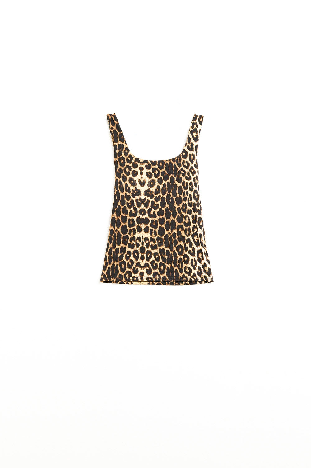 Top de tirantes de Spandex con estampado de leopardo