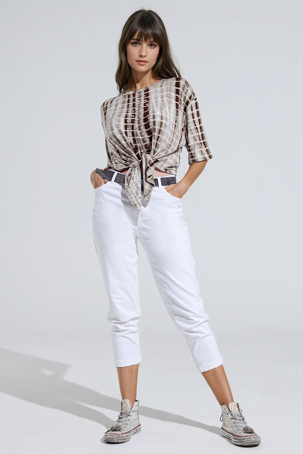 Vaqueros ajustados Basic en blanco