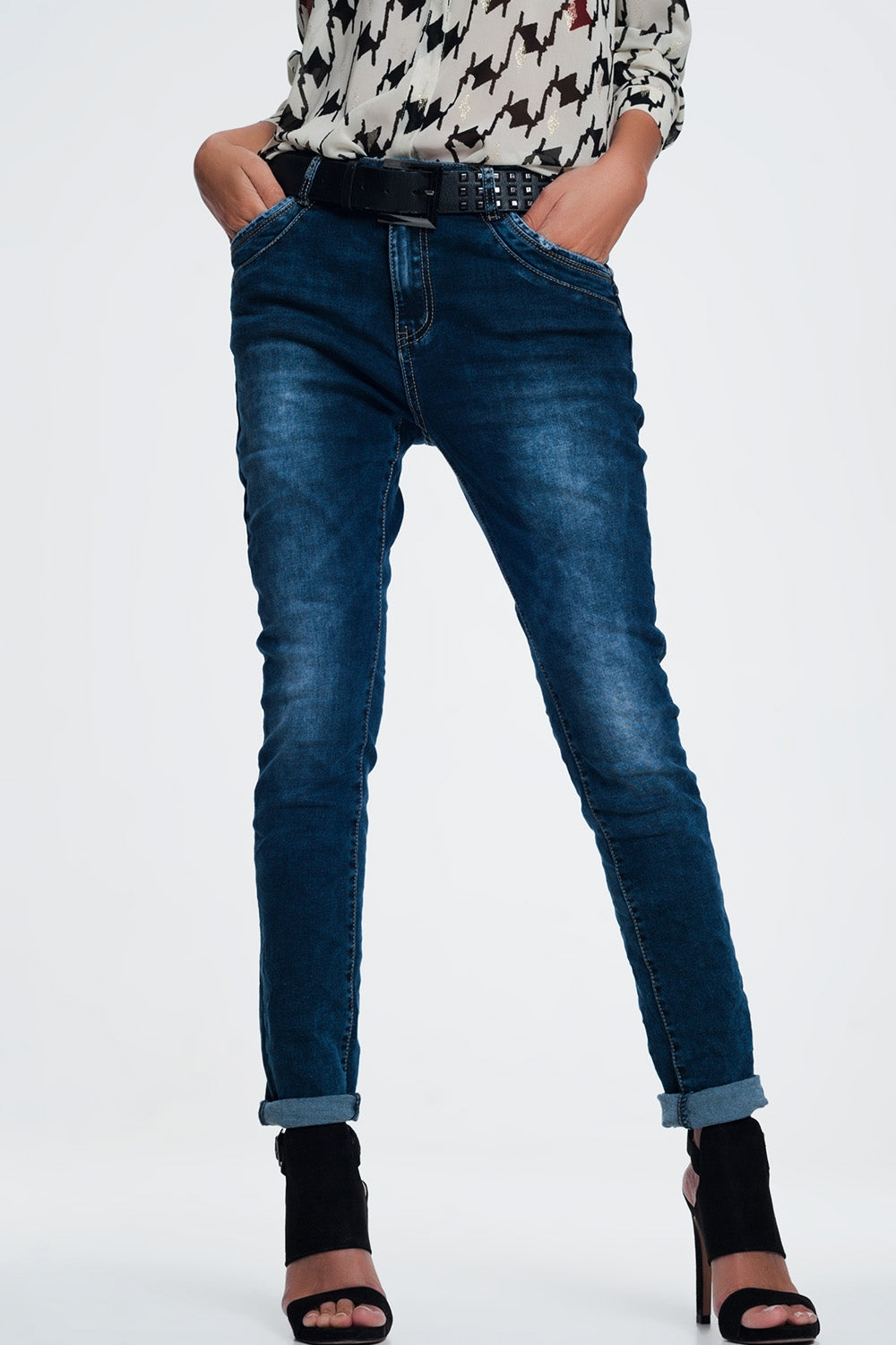 Q2 Vaqueros Boyfriend de corte relaxed