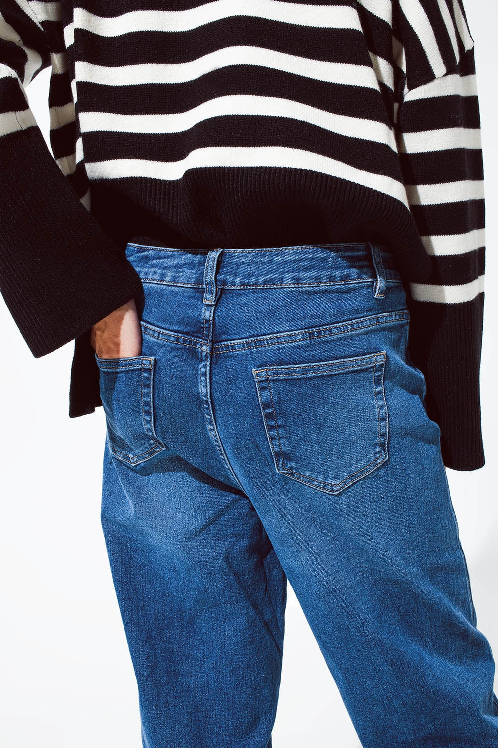 Vaqueros boyfriend oversize azul oscuro