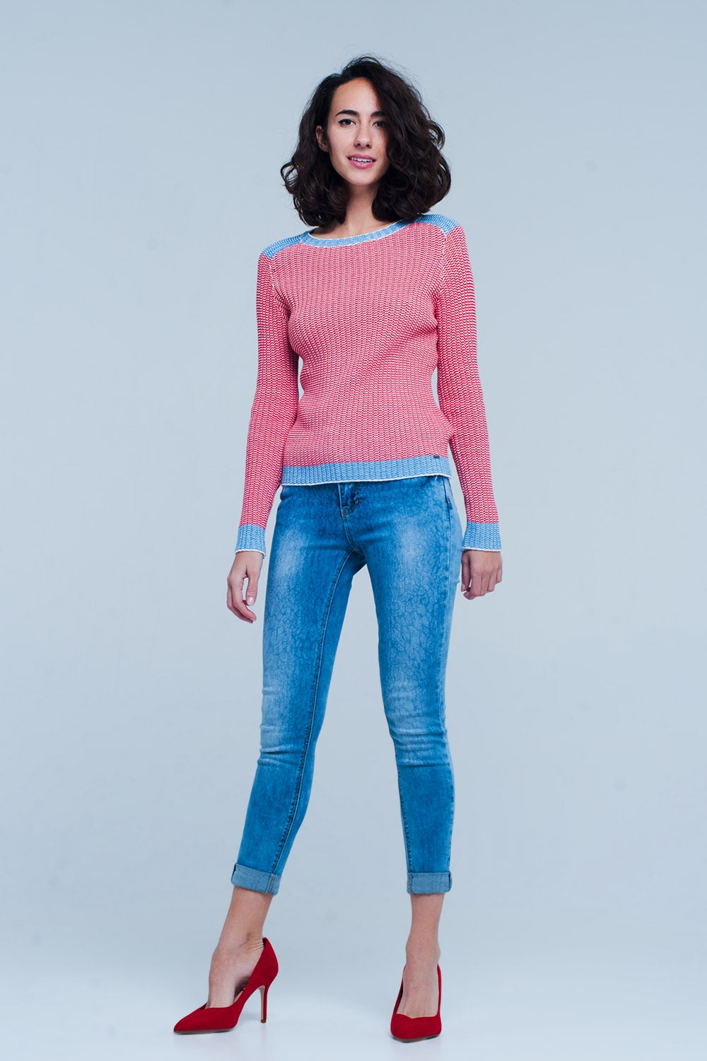 Vaqueros skinny con estampado de leopardo