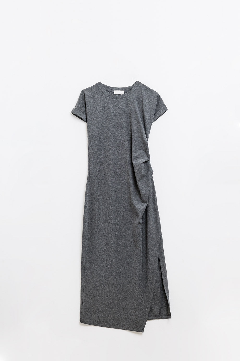 Vestido sin mangas de tencel elástico gris