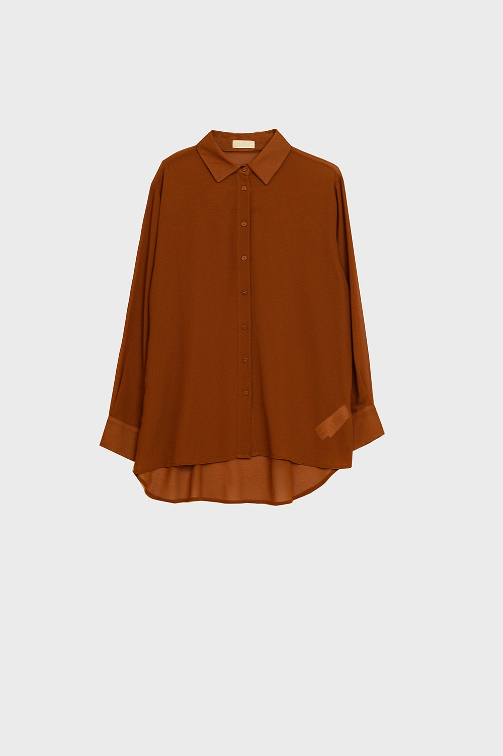 Blusa de gasa en color camel