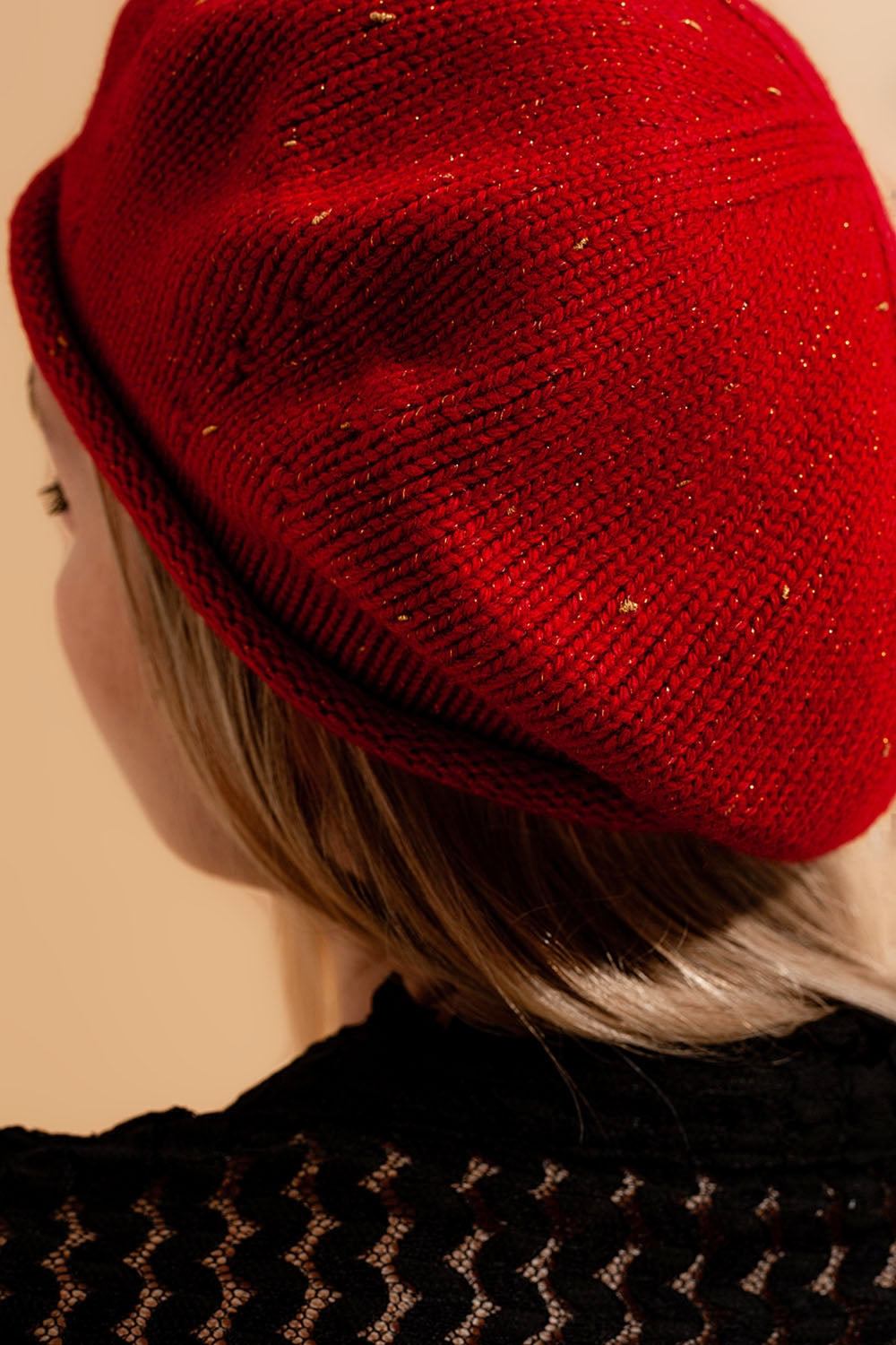 Boina de lana en rojo