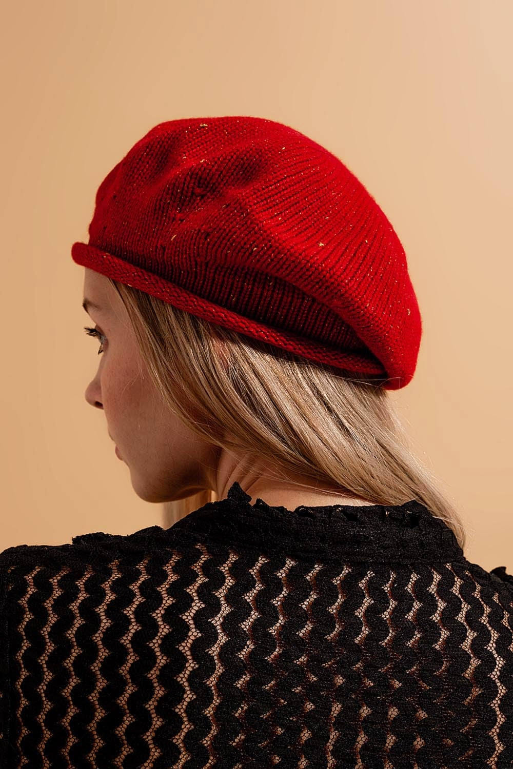 Boina de lana en rojo