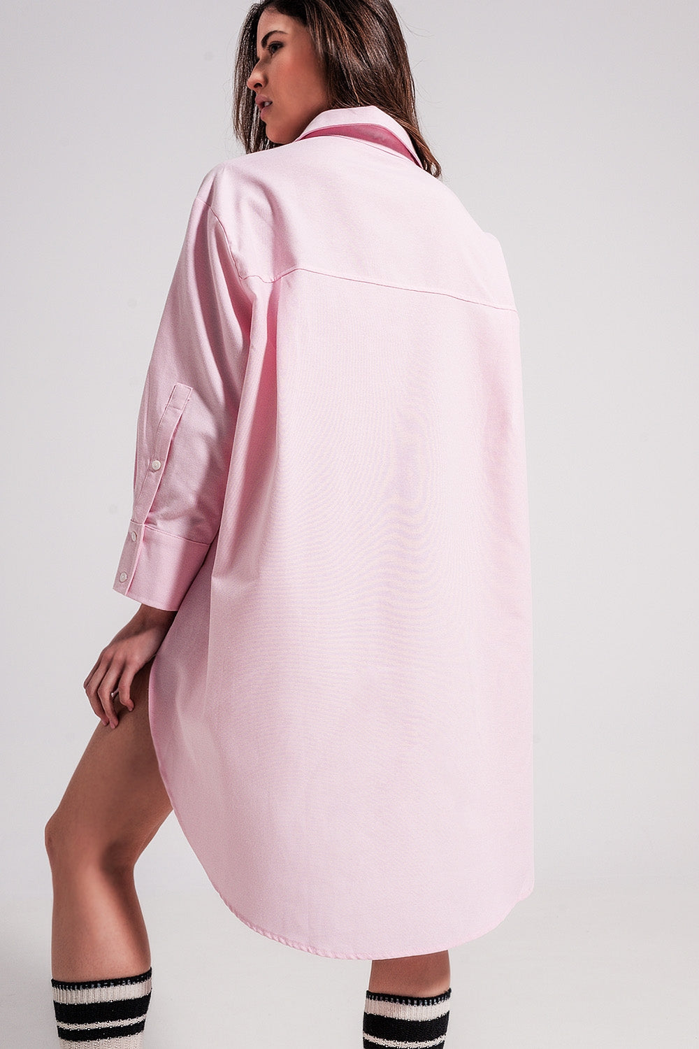 Camisa extragrande rosa