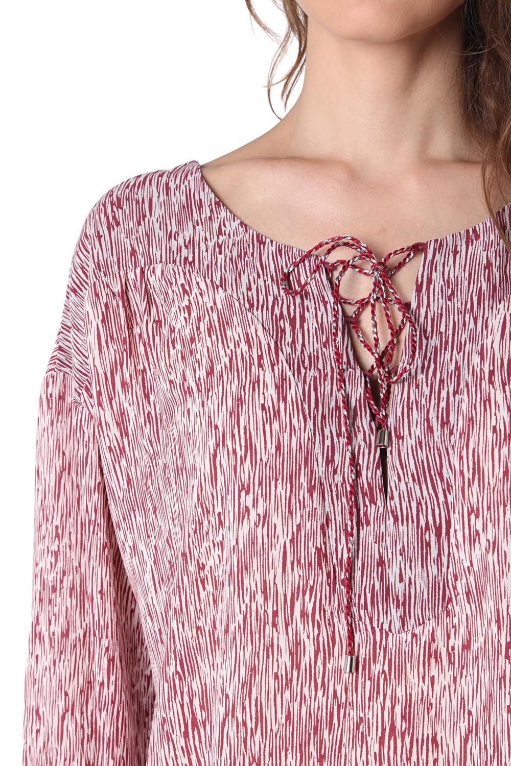 Camisa jaspeada con cordones