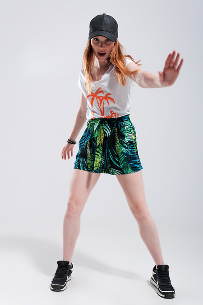 Camiseta blanca con estampado Summer Vibes