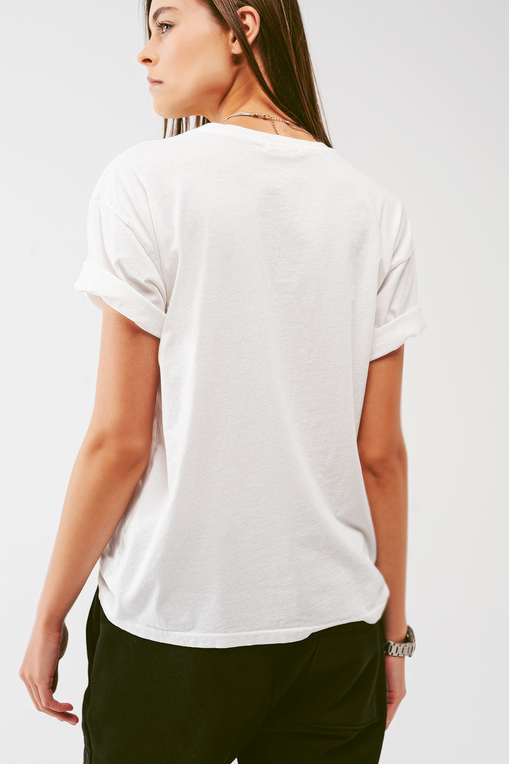Camiseta con texto Victory en blanco