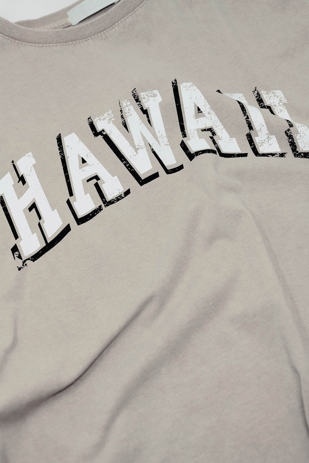 Camiseta Hawaii Efecto Lavado Beige
