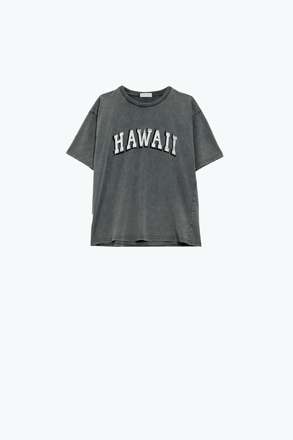 Camiseta Hawaii Efecto Lavado Gris