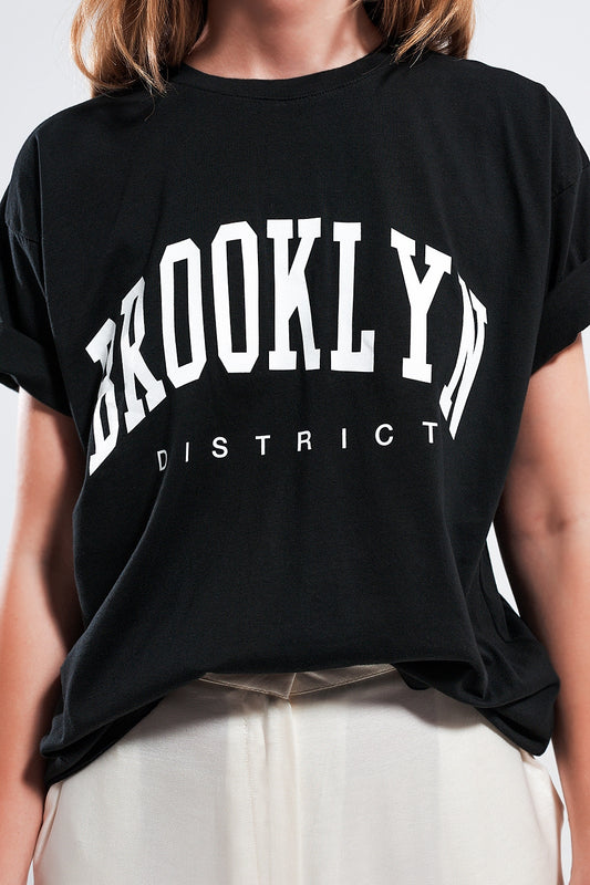 Q2 Camiseta negra Brooklyn