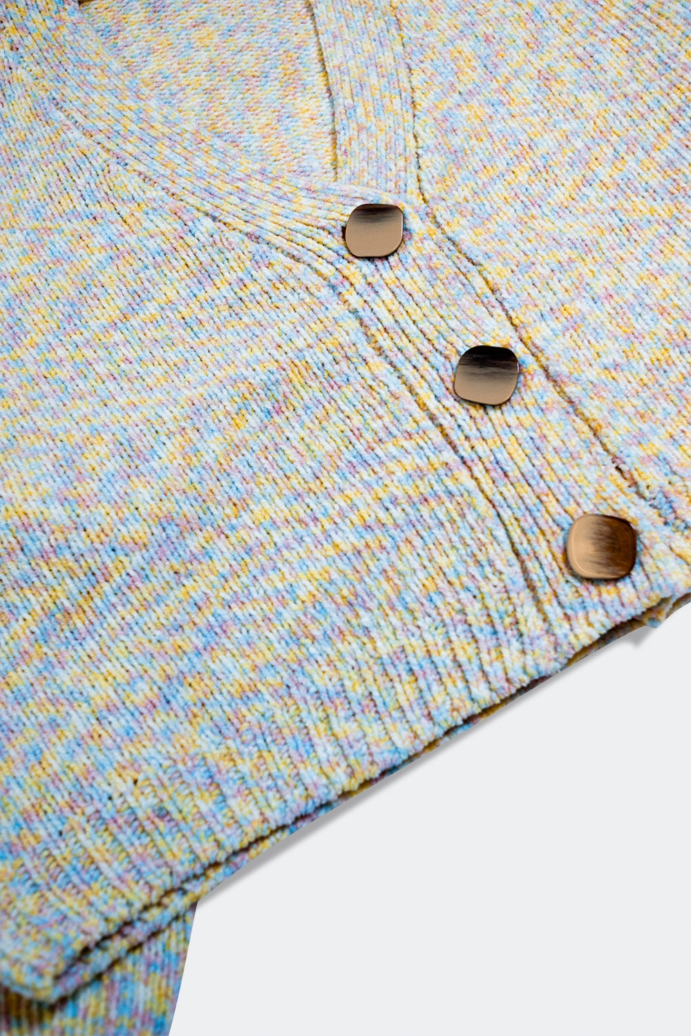 Cárdigan de chenilla beige