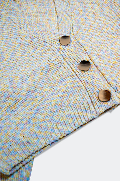 Cárdigan de chenilla beige