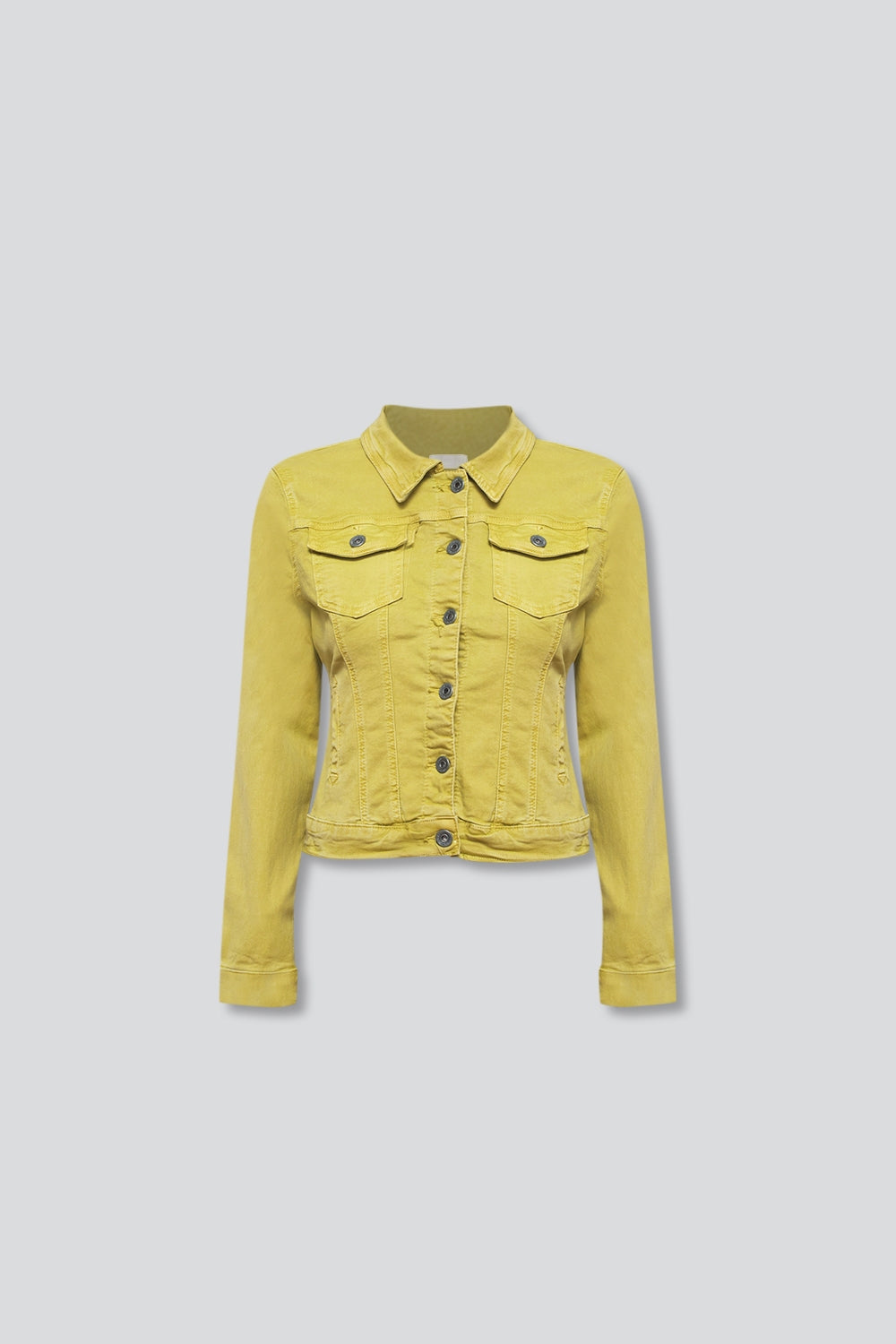 Chaqueta vaquera de corte slim en color lima