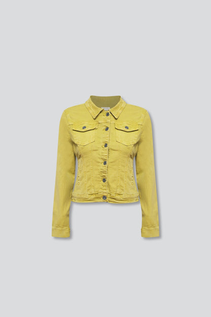 Chaqueta vaquera de corte slim en color lima