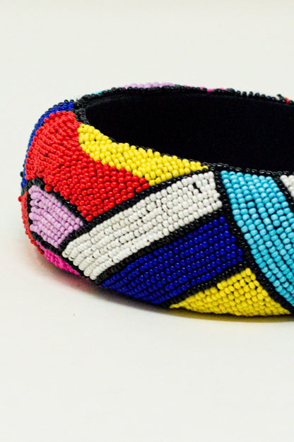 Diadema de cuentas coloridas