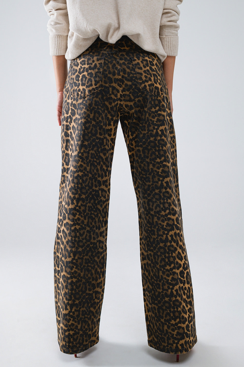 Estampado de leopardo con degradado delantero y trasero