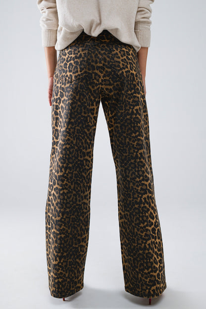 Estampado de leopardo con degradado delantero y trasero